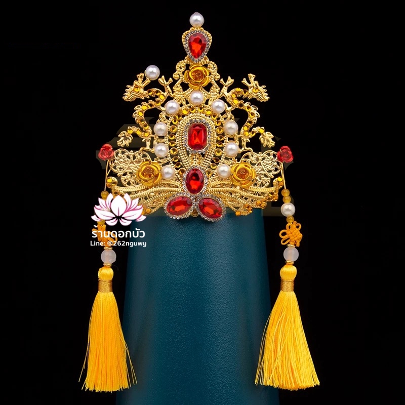 หมวกเทพเจ้าฝ่ายหญิง หมวกเทพนารี หมวกเทวนารี หมวกเจ้าแม่ หมวกพระหญิง หมวกกิมซิ้น หมวกพระจีน