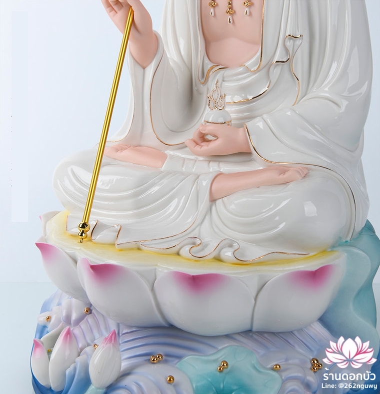 พระพุทธเจ้า (พระยูไล) พระโพธิสัตว์กวนอิม (กวนอิมผ่อสัก) พระกษิติครรภโพธิสัตว์ (ตี่จั่งอ๊วงผ่อสัก) และพระศรีอริยเมตไตรย (หมีเล่อฝอ) ขนาด 12/16/19 นิ้ว