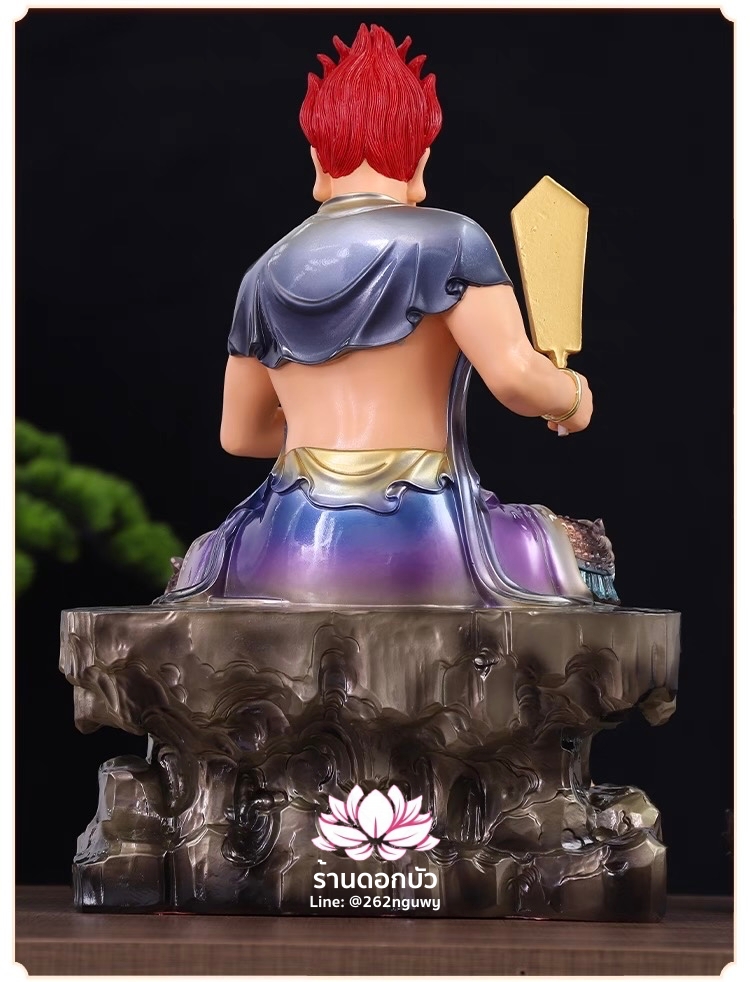 ไต่สือเอี๊ย พ้อต่อกง กวนอิมไต่ซือ เทพเจ้าสายนรก ปางนั่งเหยียบบริวาร งานเรซิ่น ขนาด 12/16/19/26 นิ้ว