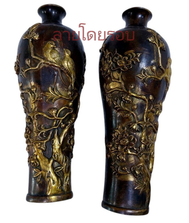 แจกันจีนลายนกคู่