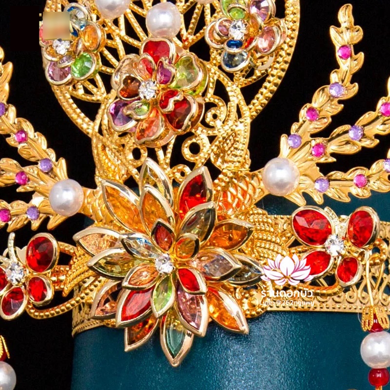 หมวกเทพเจ้าฝ่ายหญิง หมวกเทพนารี หมวกเทวนารี หมวกเจ้าแม่ หมวกพระหญิง หมวกกิมซิ้น หมวกพระจีน