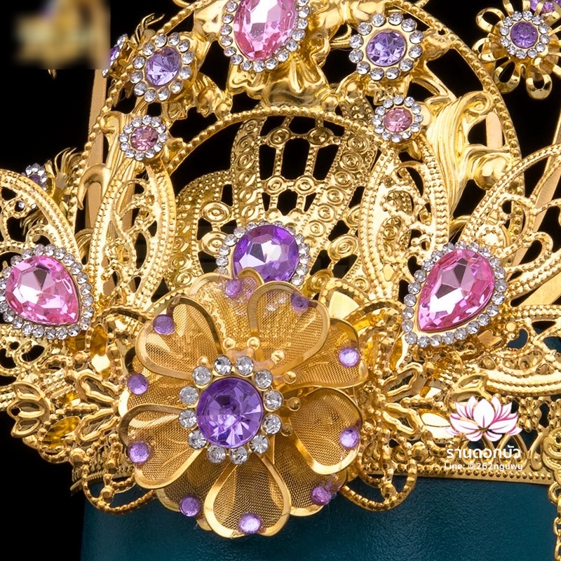 หมวกเทพเจ้าฝ่ายหญิง หมวกเทพนารี หมวกเทวนารี หมวกเจ้าแม่ หมวกพระหญิง หมวกกิมซิ้น หมวกพระจีน