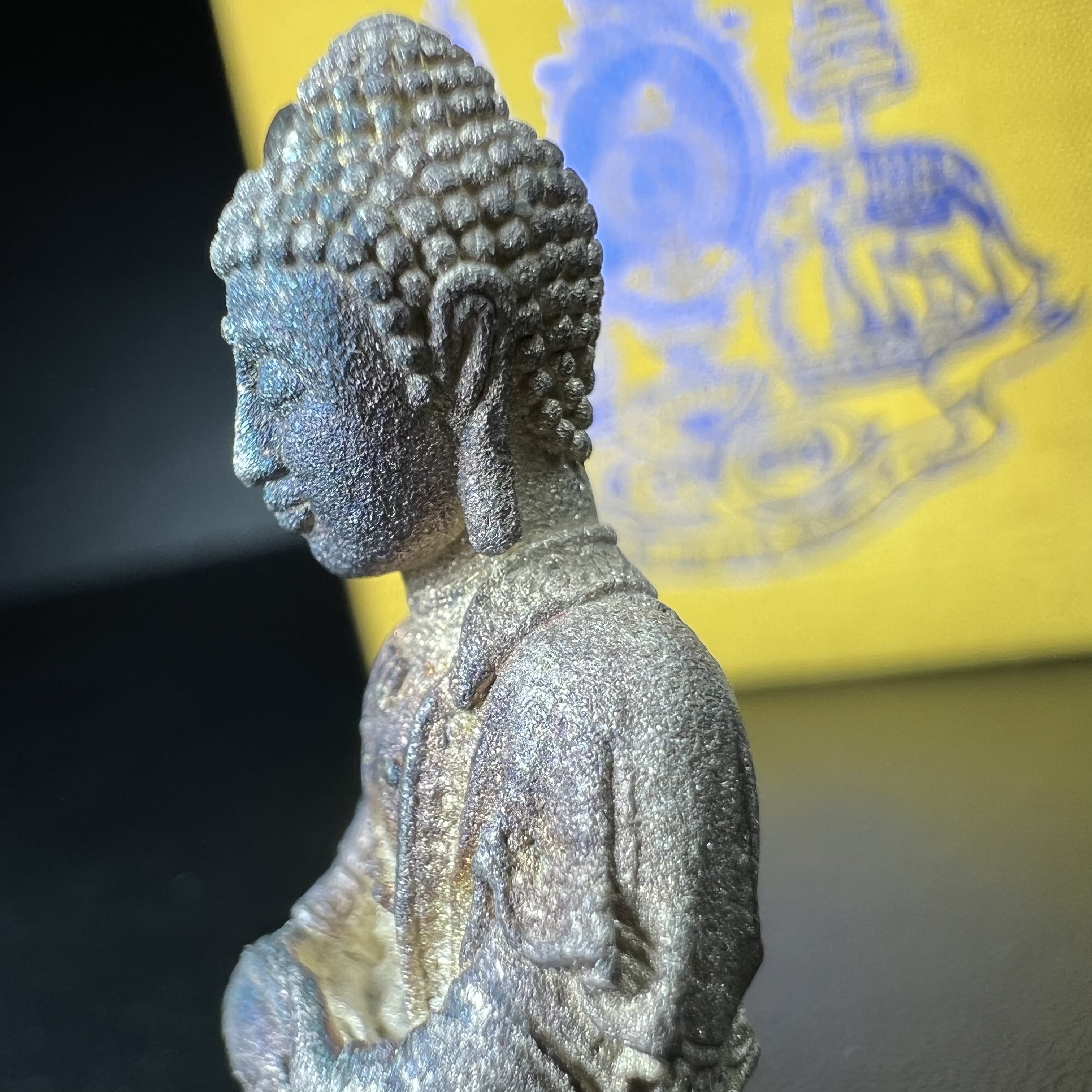 พระกริ่งจีน "ต้าเยิ่นถะ" รุ่น กาญจนาภิเษกครองราชย์ 50 ปี วัดบวรนิเวศวิหาร ปี2538 เนื้อเงิน(ผิวเดิมกลับดำขึ้นสีรุ้งเข้มขลังงดงามธรรมชาติสร้างสรรค์สภาพสวยเดิมพร้อมกล่องบรรจุเดิม ตอกโค๊ดหมายเลขกำกับ)(คัดสภาพสวยเดิมพิธีใหญ่พุทธศิลป์งดงาม)1ใน6001องค์