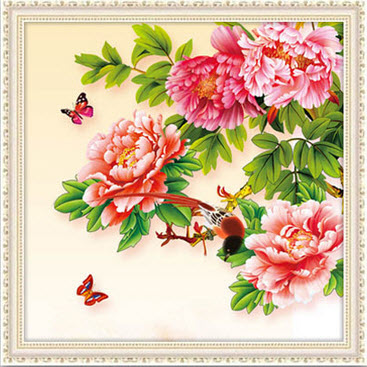 ดอกโบตั๋นและปลาคราฟ (เซ็ตละ 2000 บาท 1 เซ็ตมี 3 รูป)