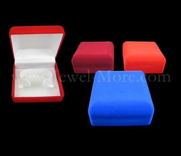 velvet box square red color (piece)