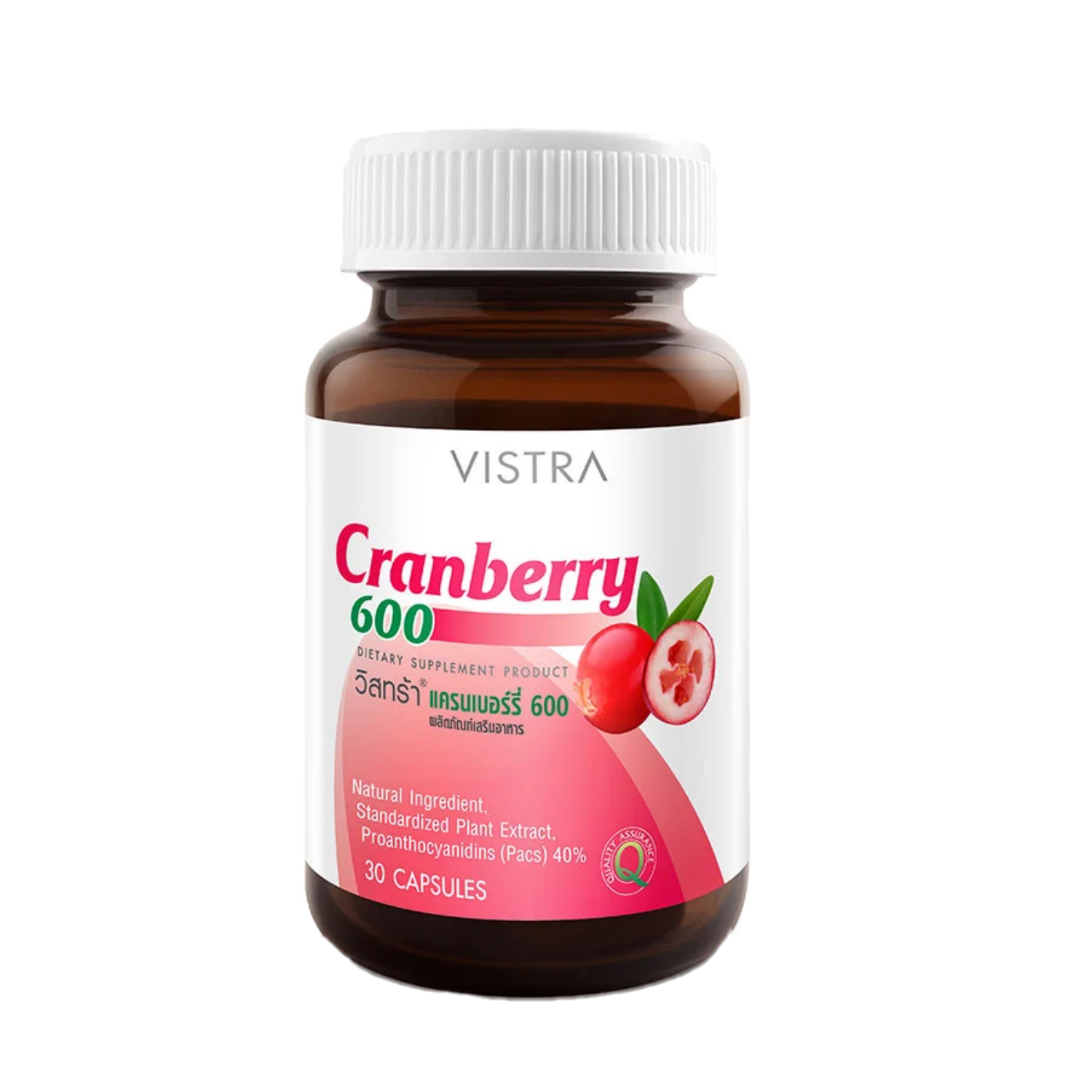 Vistra Cranberry 600 mg. 30 capsules