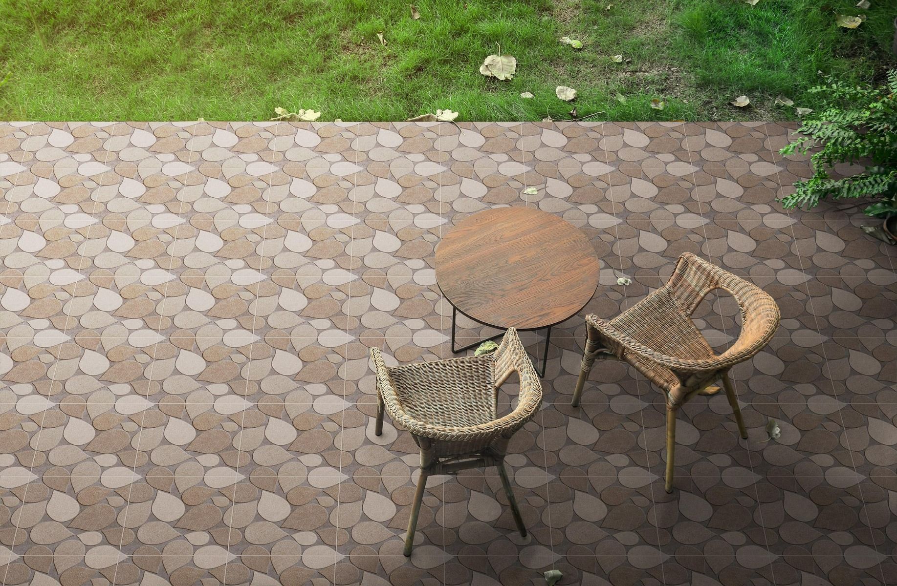 FT 40X40 ฟอลลิ่ง ลีฟ เบจ PM