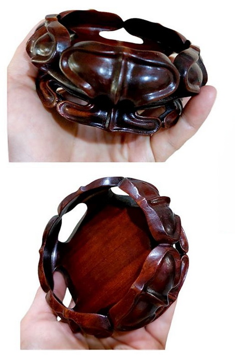 กี๋หรือฐานไม้สไตล์จีนเล็กๆ-BPT070-