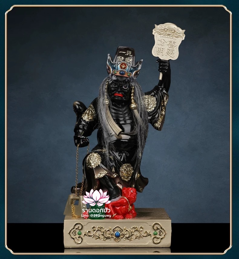 ชิดเอี๋ยโป๊ยเอี๋ย ตั่วแปะหยี่แปะ ยมฑูตขาวดำ ปางยืนเหยียบบริวาร งานเรซิ่น ขนาด 12/16/19 นิ้ว