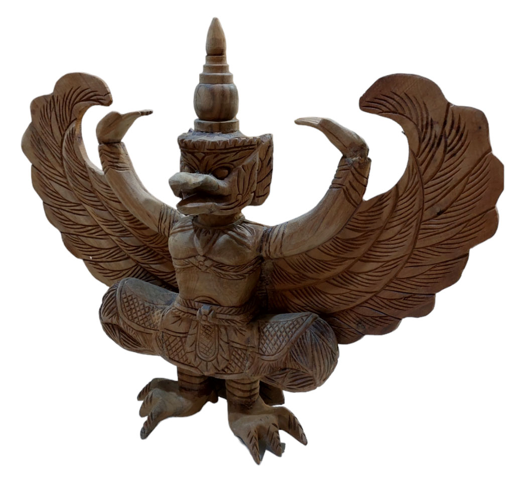 ครุฑไม้สัก สูงสุุดปลาย 39cm