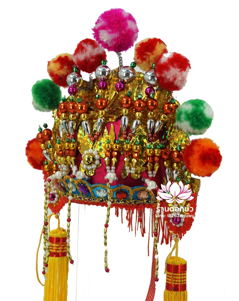 หมวกเทวนารี หมวกเทพเจ้าฝ่ายหญิง หมวกเทวรูปจีน หมวกกิมซิ้น หมวกเทพเจ้าจีน