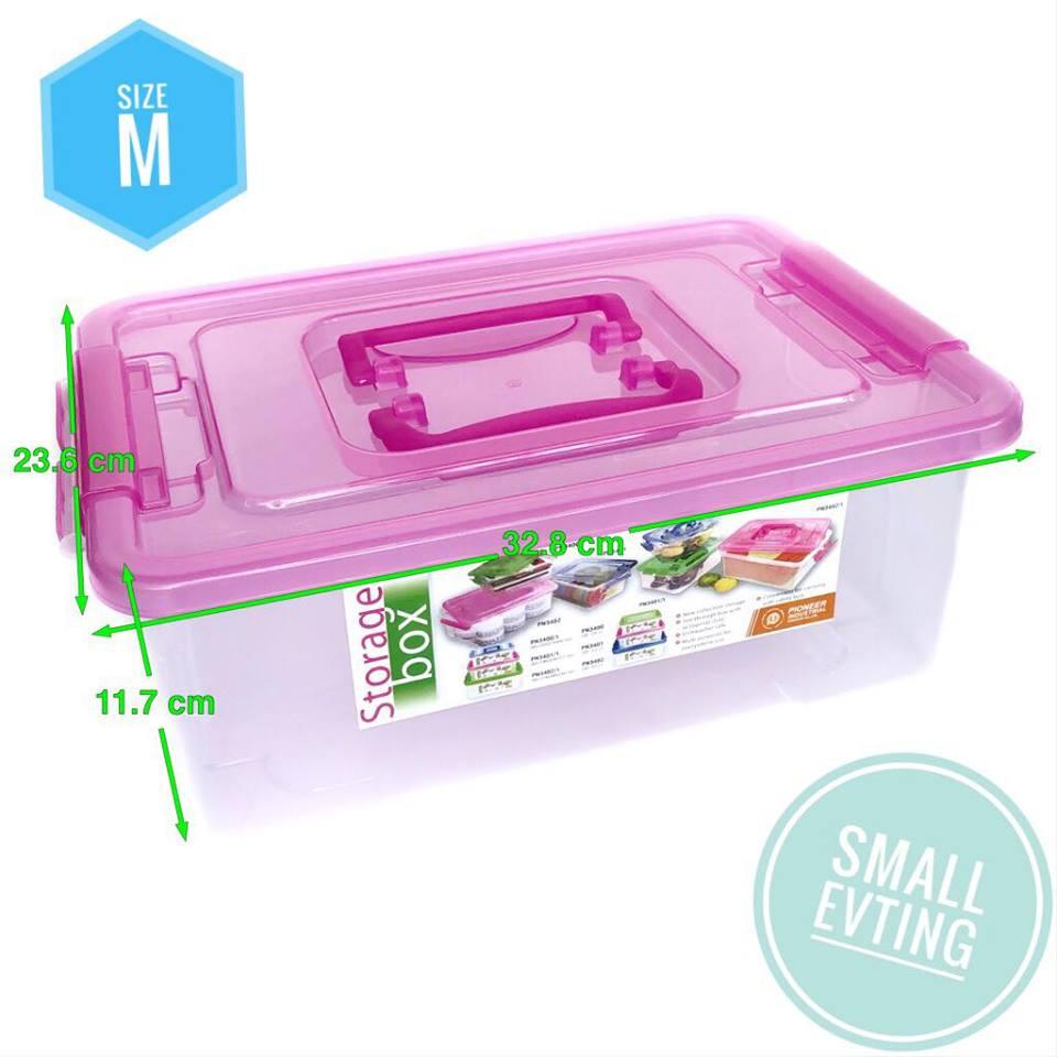 Small Evting กล่องเก็บของ เอนกประสงค์ ทรงเตี้ย Size M รุ่น PN3401 จำนวน 1 ใบ กล่อง กล่องใส กล่องใส่ของ สีใส storage box