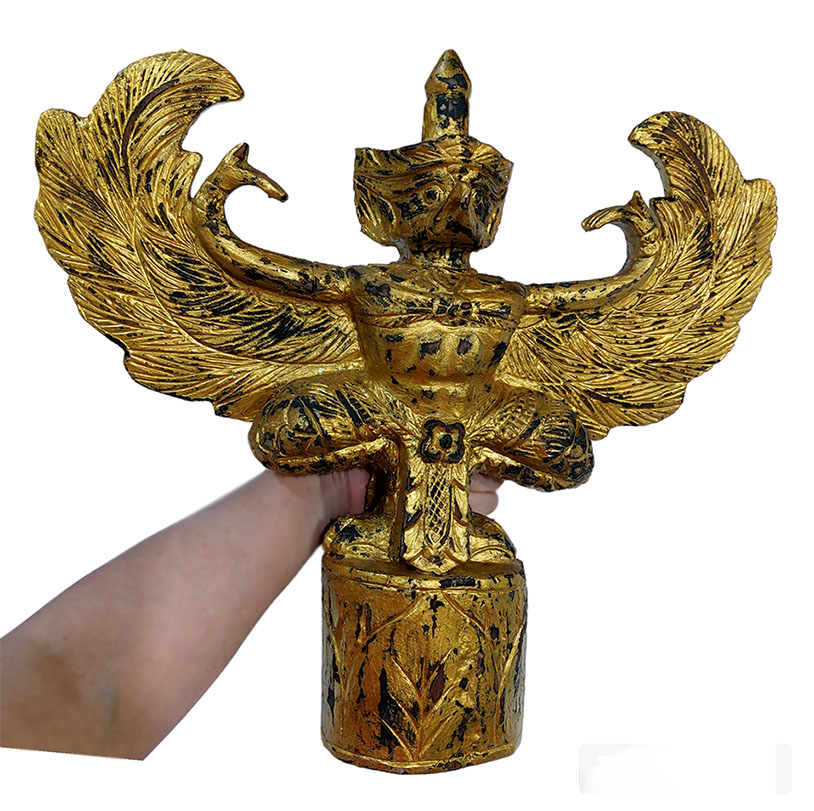 ครุฑไม้สัก ทำสี สูง 38cm