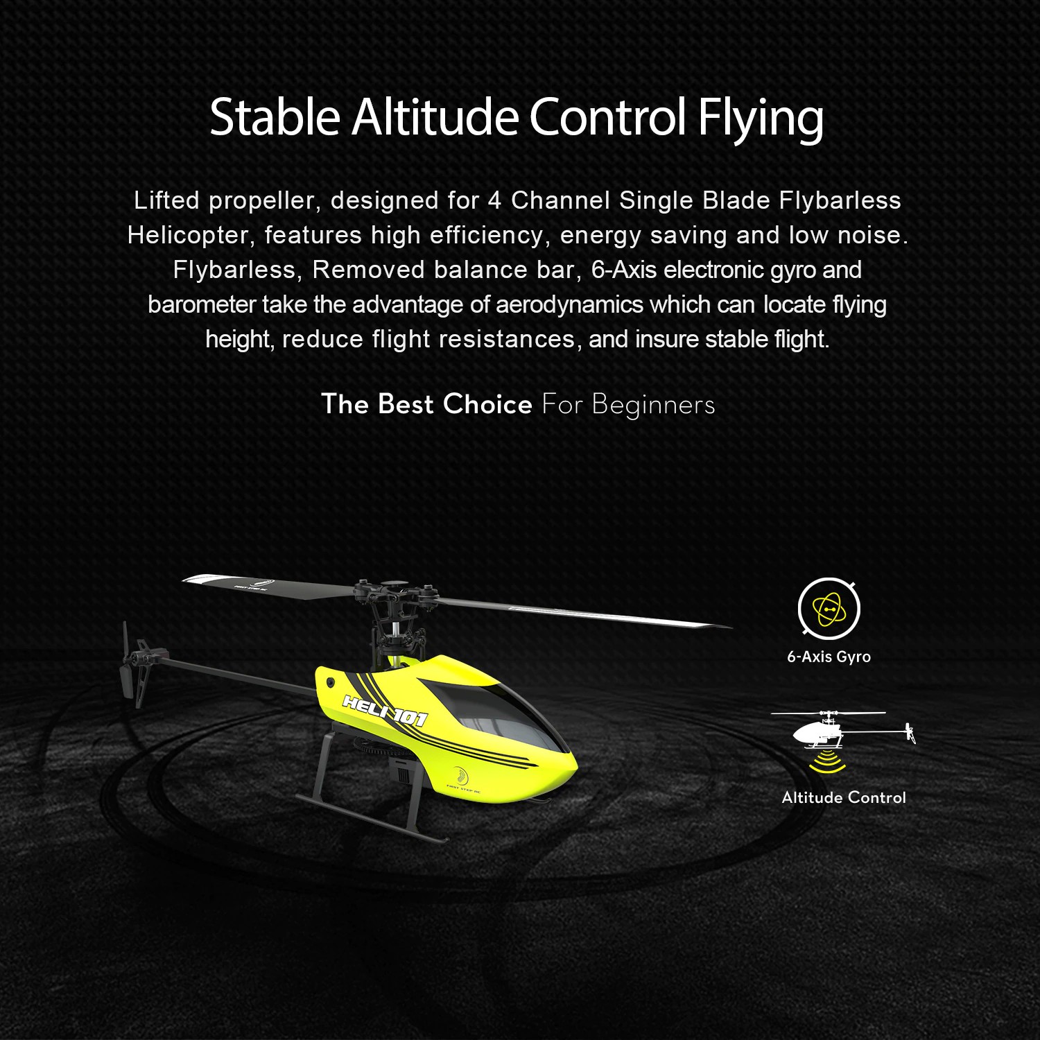 เฮลิคอปเตอร์ Heli 101 4CH 6 Axis 2.4GHz บินนาน 15 นาที มีล๊อคความสูงอัตโนมัติ