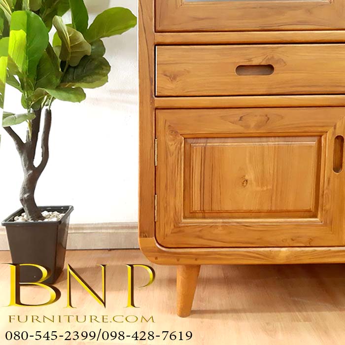 ตู้หนังสือไม้สักมินิมอลรุ่น ชามมี่