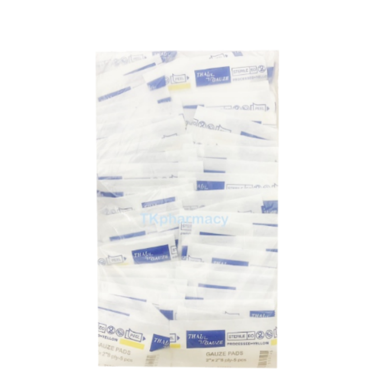 Thai-gauze Sterile Gauze pads 2"x2" ผ้าก๊อส ปลอดเชื้อ