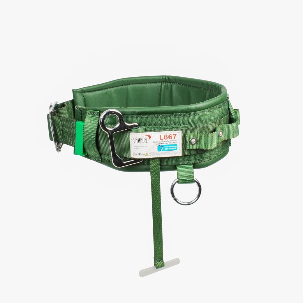 YAMADA เข็มขัดเซฟตี้ ปีนเสาไฟฟ้า รุ่น L667 Lineman safety belt เข็ดขัดปีนเสาไฟ