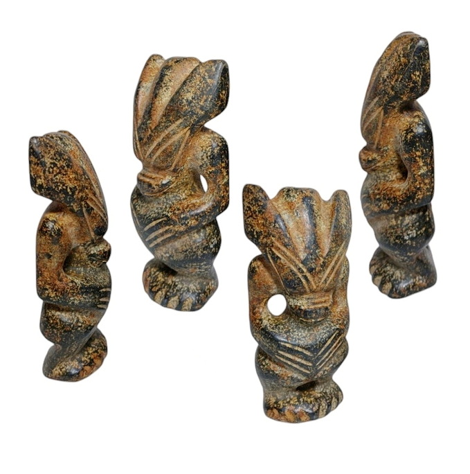 รูปปั้นหิน เทวรูปหิน หินรูปเอเลี่ยนต่างๆ (หินแม่เหล็กดูดติด)