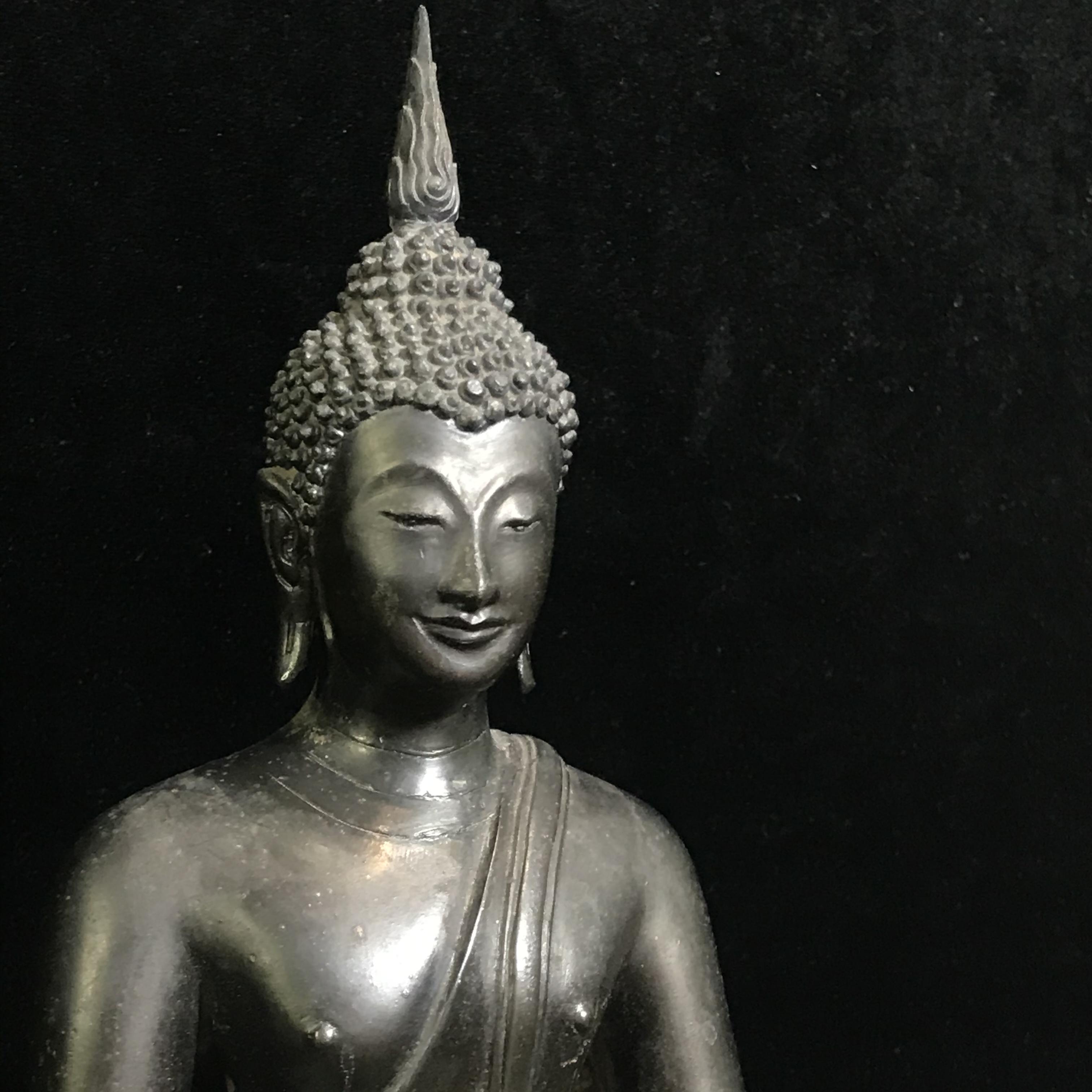 พระพุทธรูปบูชา ภปร. วัดบวรนิเวศวิหาร ปี2508 บล็อกดินไทย หน้าตัก5นิ้ว(ที่สุดของพระบูชา ภปร วัดบวร)