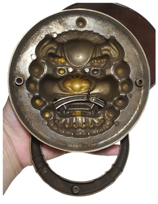 มือดึง มือเคาะหน้าสิงห์14cm-แบบห่วงมีลาย