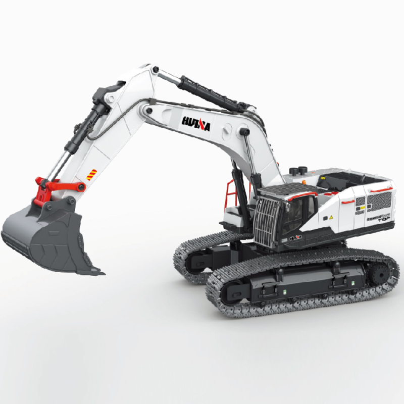 Huina 1594 RC EXCAVATOR โมเดล 2021 สีขาวมุก สีใหม่ล่าสุด แม็คโครบังคับระบบเซอร์โว 1/14 22CH
