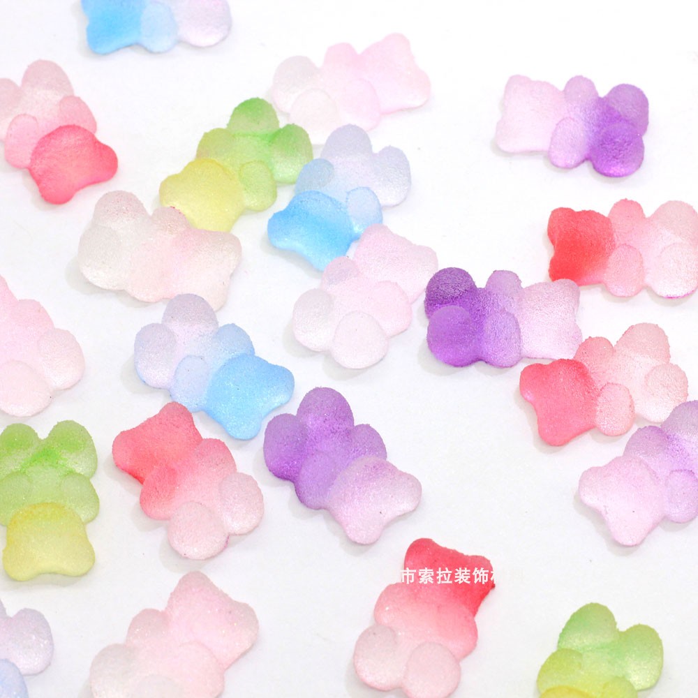 SKU-00949 หมีสีทูโทน ขนาด 10*16mm ( 1 ตัว )