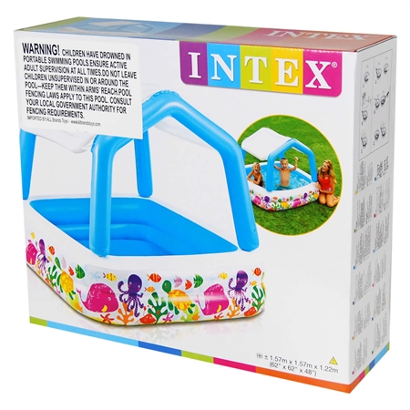 Intex Sun Shade Pool สระน้ำมีหลังคากันแดด 57470แถมสูบไฟฟ้า