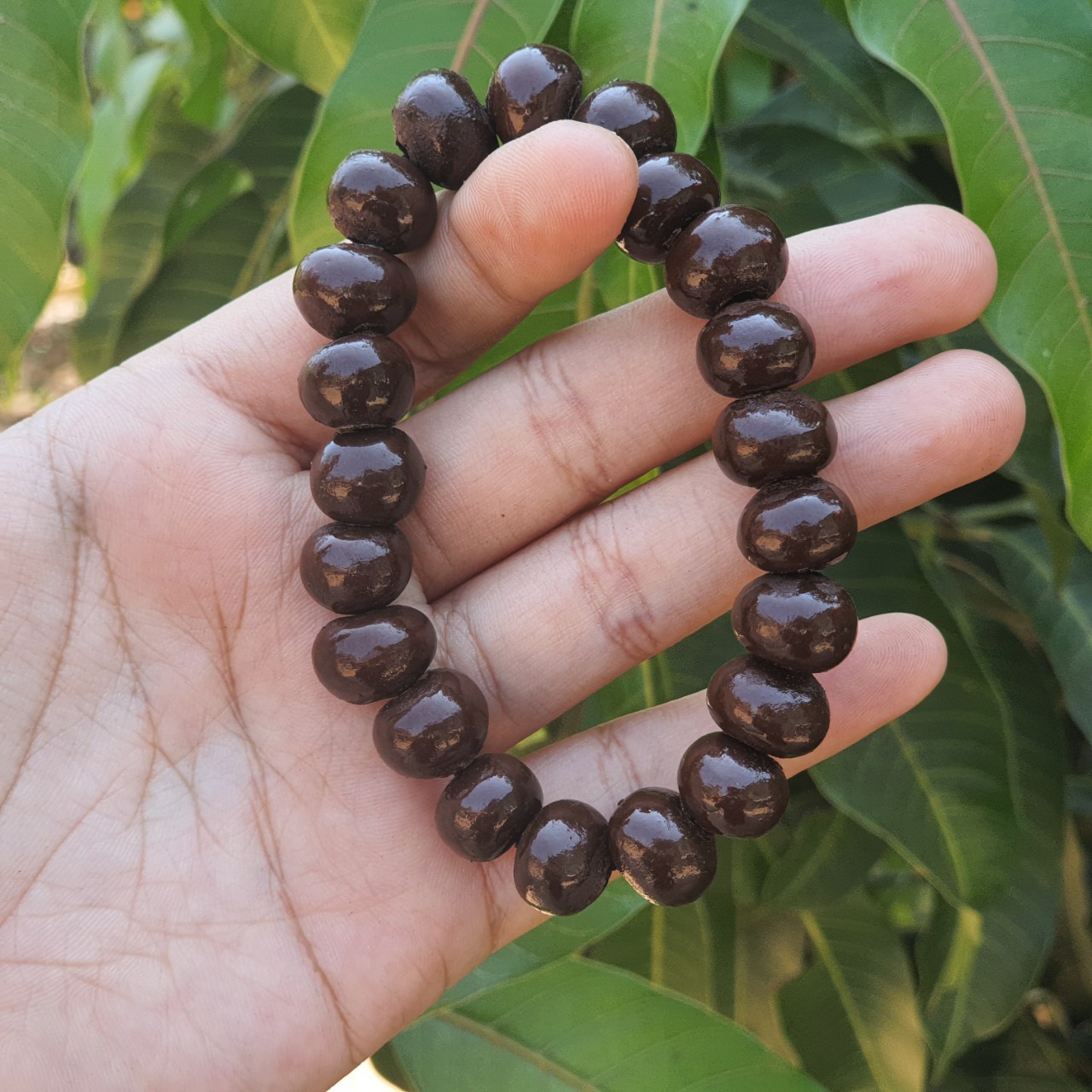 ของป้องกัน ประคำ ประคำข้อมือ เม็ด 8 มิล ประคำแร่น้ำพี้ ขนาดฟรีไซต์