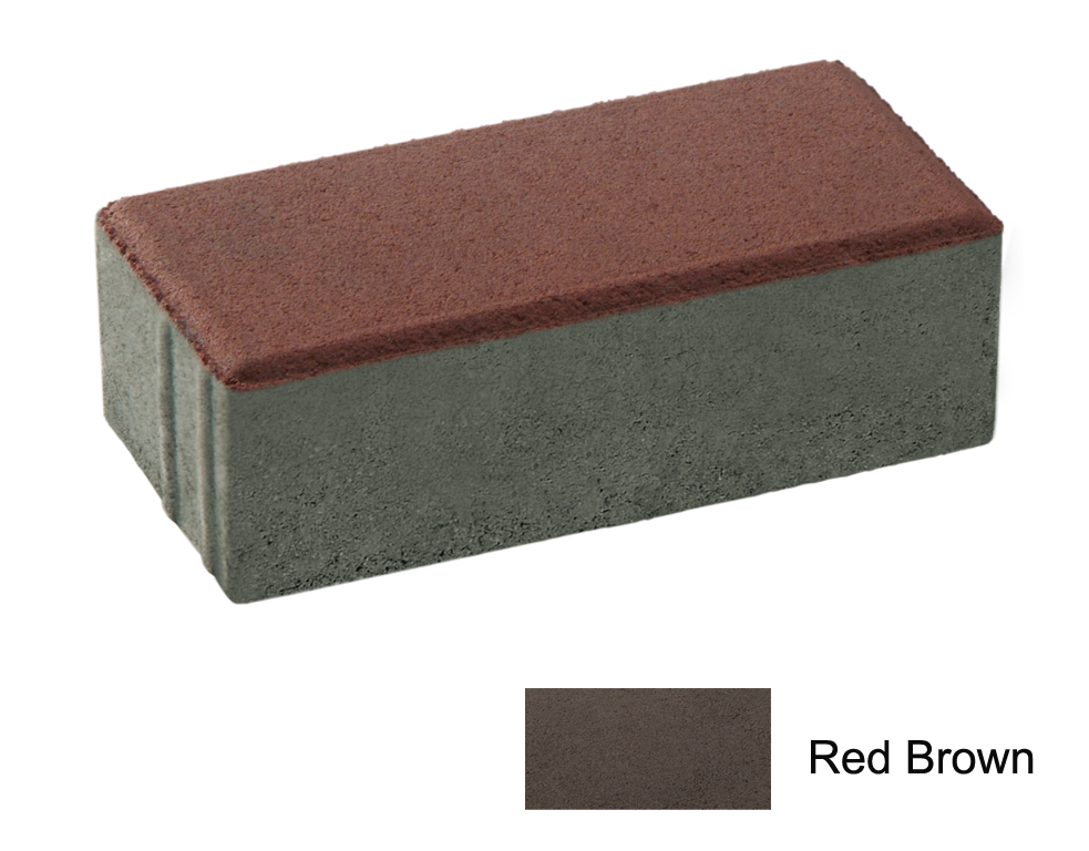 บล็อกปูพื้น เอสซีจี รุ่นศิลาเหลี่ยม ขนาด 10x20x6 ซม. สีน้ำตาลเข้ม