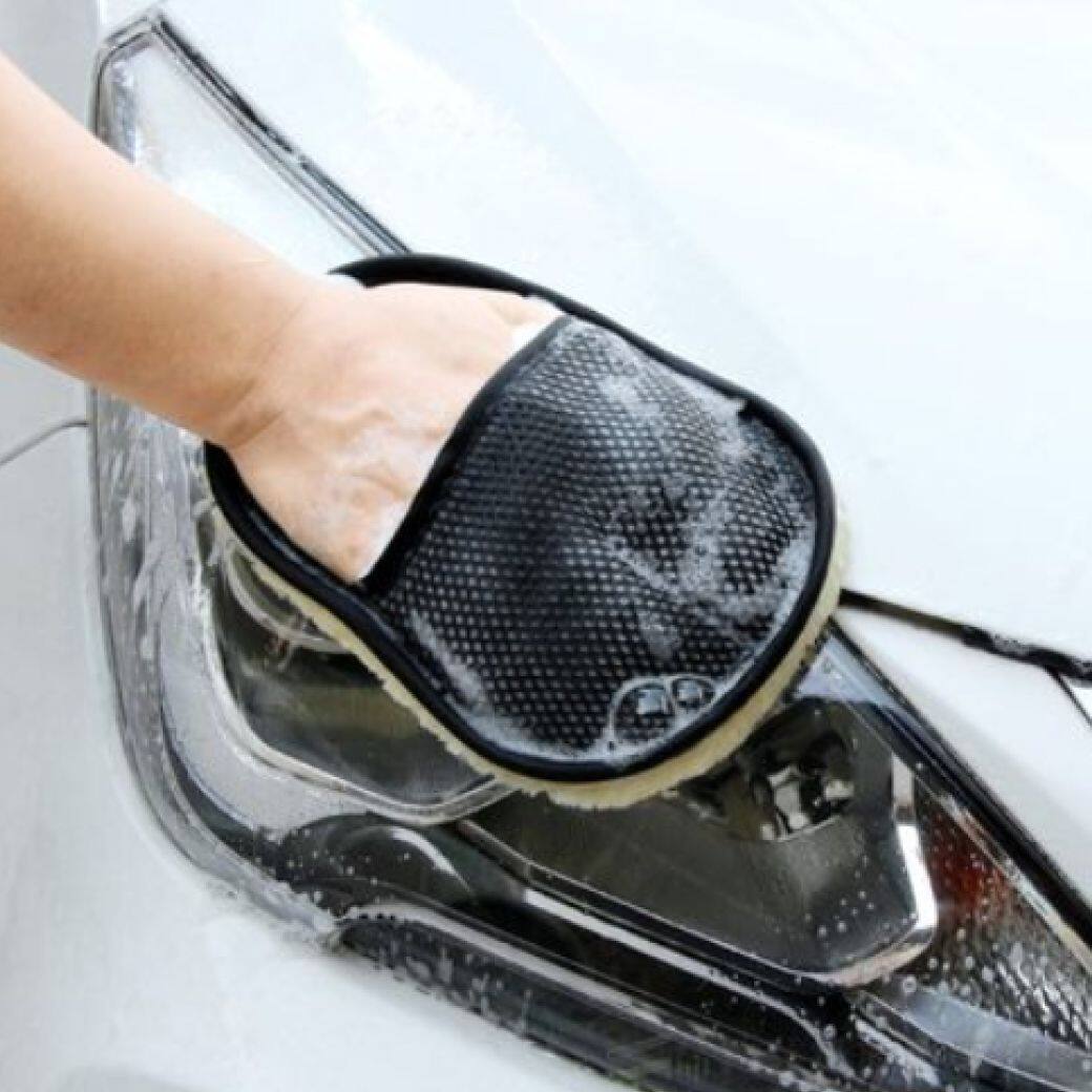 SUMO ถุงมือล้างรถขนสัตว์ รุ่น B1 ซูโม่ ถุงมือล้างรถ ถุงมือขนสัตว์ ฟองน้ำล้างรถ