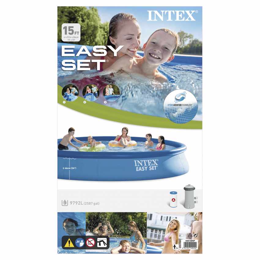 Intex 28158 สระ Easy Set ขนาด 15 ฟุต 4.57 x 0.84 เมตร