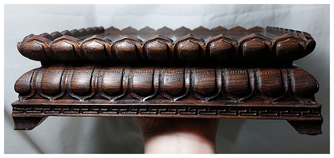 กี๋ ฐานบัว ฐานพระ สไตล์จีน สี่เหลี่ยมจัตุรัส ท๊อป19cm