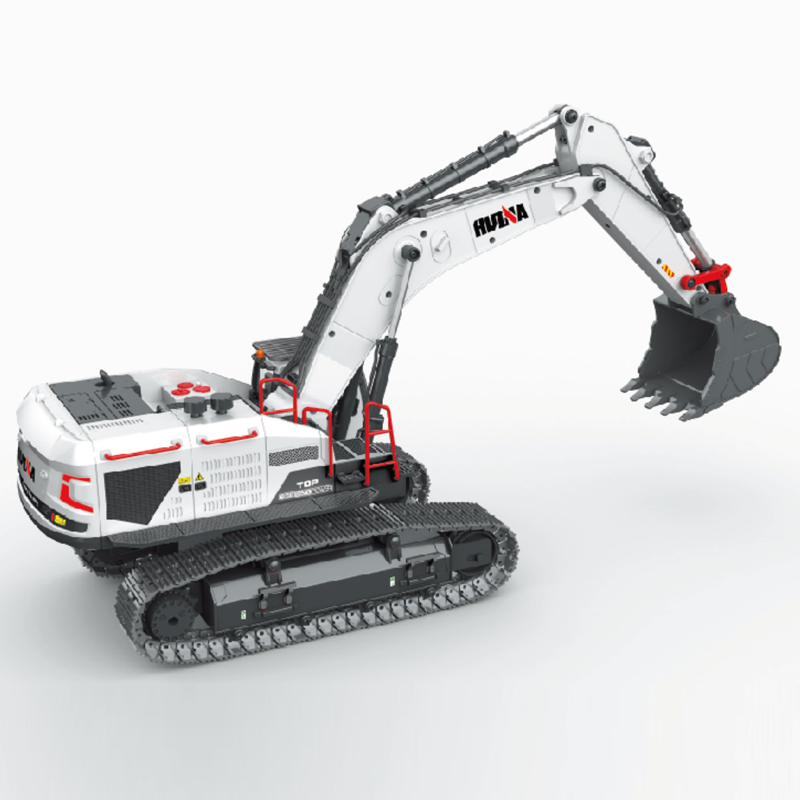 Huina 1594 RC EXCAVATOR โมเดล 2021 สีขาวมุก สีใหม่ล่าสุด แม็คโครบังคับระบบเซอร์โว 1/14 22CH