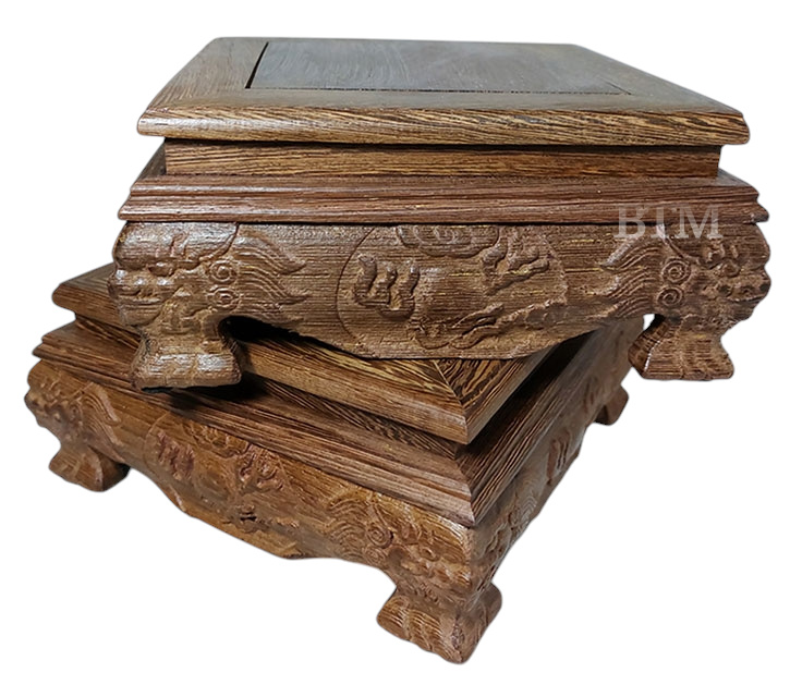 ฐานหรือกี๋ไม้สไตล์จีน- สี่เหลี่ยมจัตุรัส ขาสิงห์