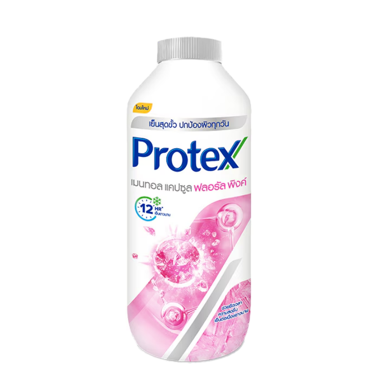 แป้งเย็น Protex โพรเทคส์ เมนทอล แคปซูล ฟลอรัล พิงค์ 280g.