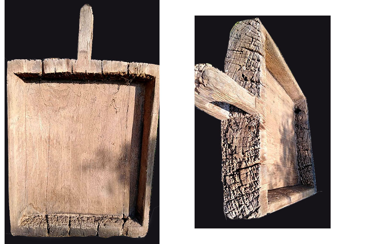 กัวะหรือกั๊วะข้าวเหนียวไม้สัก งานเก่า (ซ่อม)