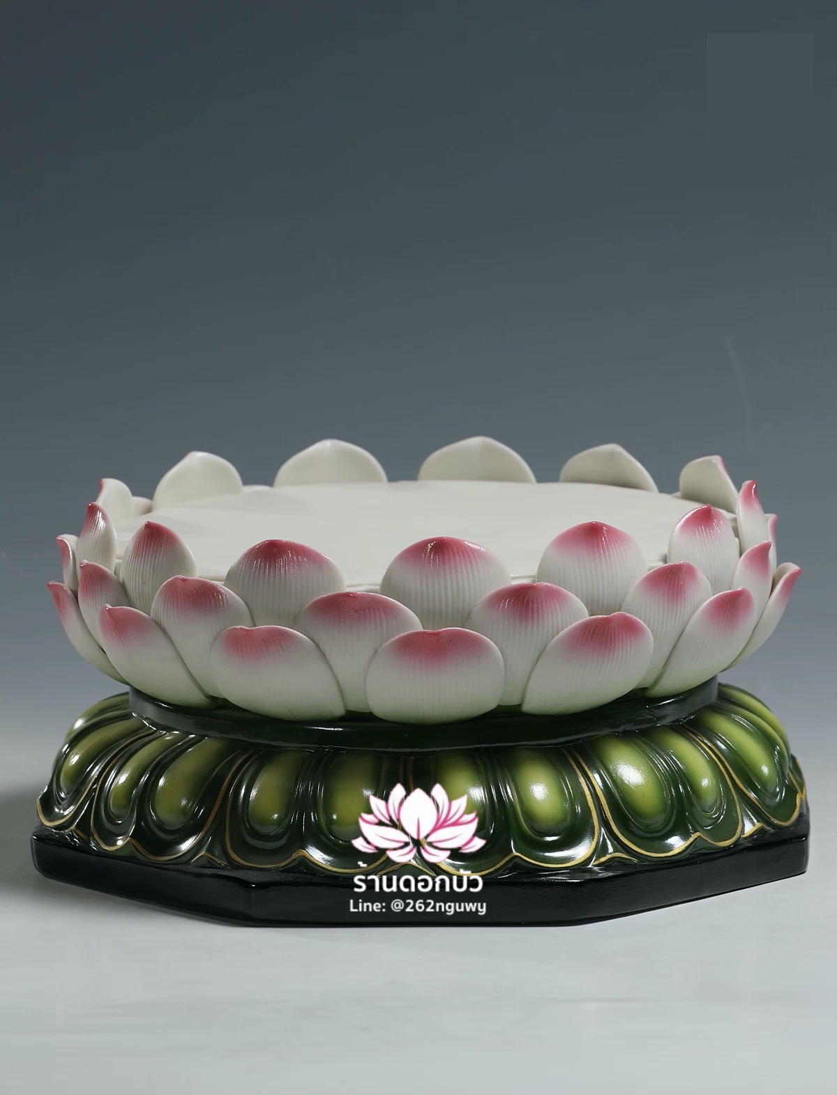 ฐานรองเทวรูป ฐานรองพระพุทธรูป แท่นวางเทวรูป รูปทรงดอกบัว Line: @262nguwy