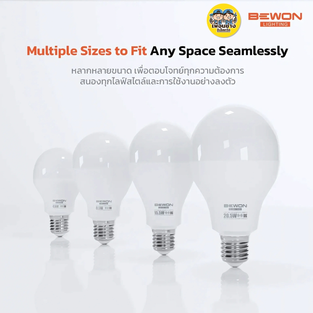 BEWON หลอด BULB LED รุ่น C5 Bulb Series แสงขาว Daylight หลอดไฟ 4.5W 8.5W 15.5W 20.5W หลอด LED