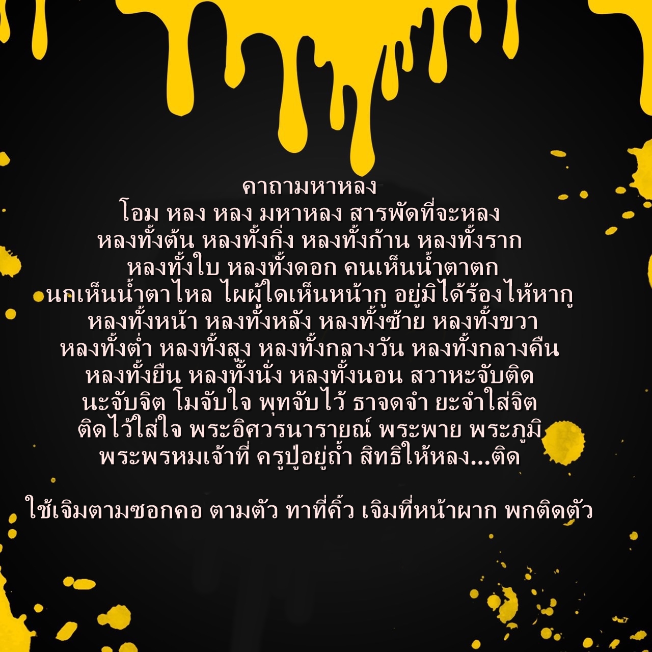 น้ำมันว่านเครือเขาหลง ใส่ตะกรุดนะมหานิยม ทุกขวด