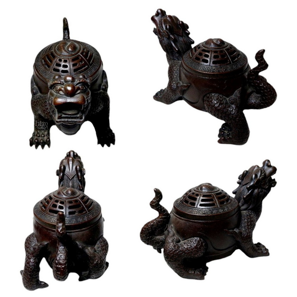 เตากำยานรูปเต่ามังกร งานหนา มีน้ำหนัก--BPT062--