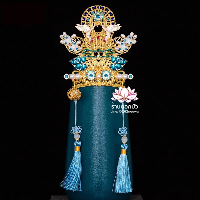 หมวกเทพเจ้าฝ่ายหญิง หมวกเทพนารี หมวกเทวนารี หมวกเจ้าแม่ หมวกพระหญิง หมวกกิมซิ้น หมวกพระจีน