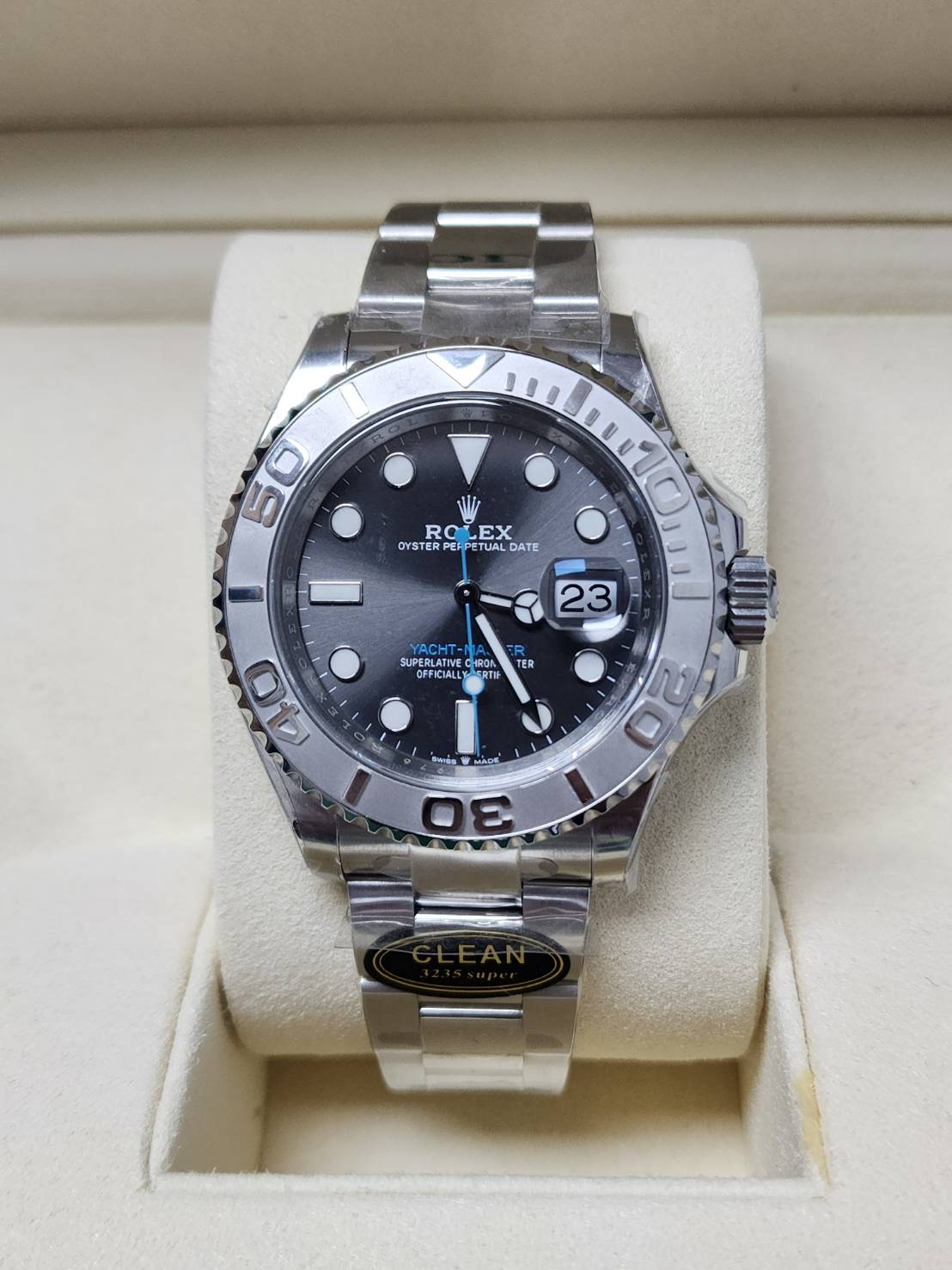 PRE-ORDER ROLEX YACHT-MASTER GREY DIAL (40MM.) กลไกโคลน ROLEX 3235