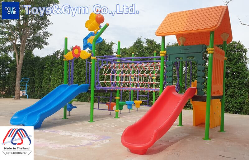 MiT-โรงงานผลิตเครื่องเล่นสนามกลางแจ้ง-อุปกรณ์สนามเด็กเล่นชุดบ้านสดใส