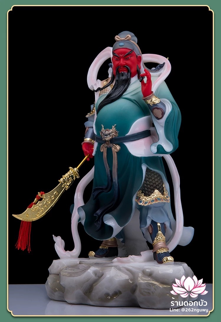 เทพเจ้ากวนอู และพระเวทโพธิสัตว์ (อุ่ยท้อผ่อสัก) งานหินอ่อนคุณภาพสูง ขนาด 12/16/19 นิ้ว