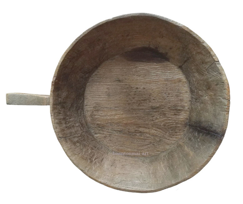 กัวะหรือกั๊วะข้าวเหนียวไม้สัก งานเก่า 54cm