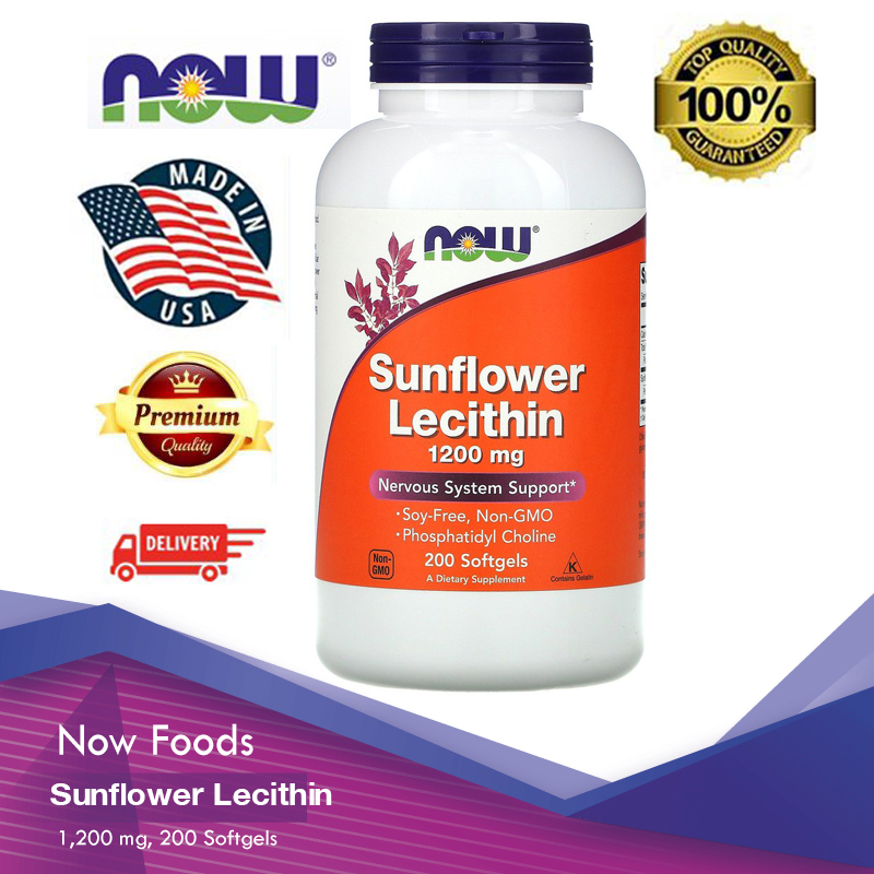 Now Foods, Sunflower Lecithin, 1,200 mg, 200 Softgels