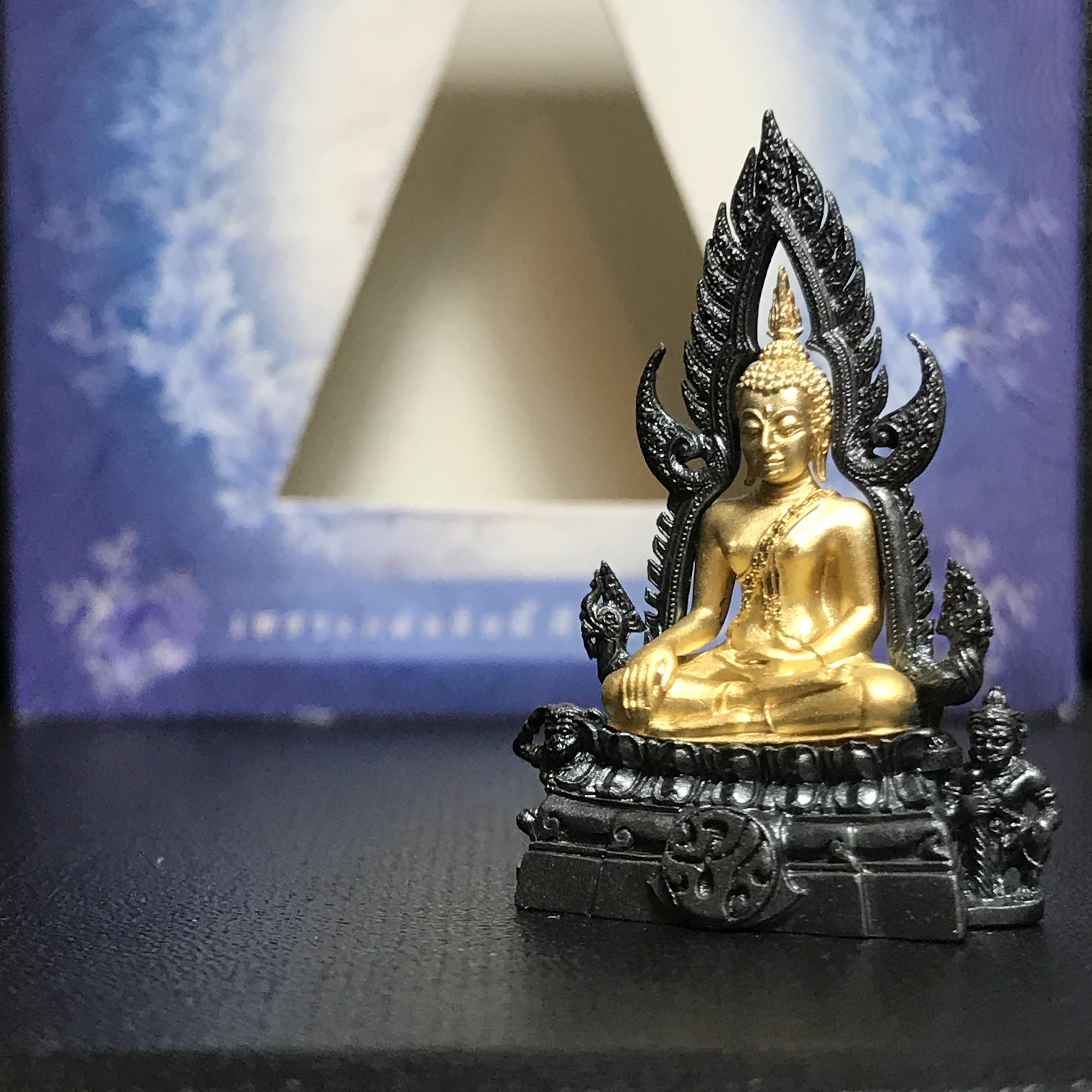 พระพุทธชินราช ภปร. โครงการ เพราะแผ่นดินนี้คือแผ่นดินเกิด เนื้อเงินชุบทองคำซุ้มรมดำ ปี2551 ขนาดหน้าตัก1/2นิ้ว (สวยงามหายาก)1ใน5000องค์