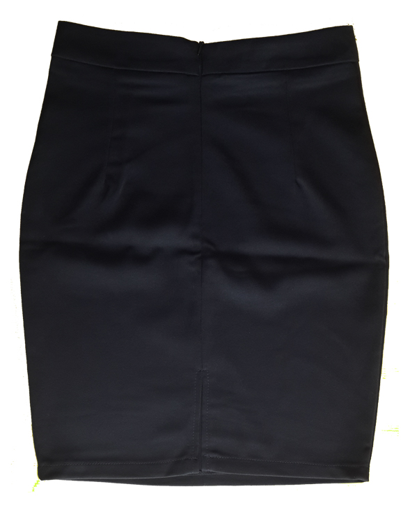 กระโปรงผ้าฮานาโกะ ทรงดินสอ สีดำ Size 4XL 5XL