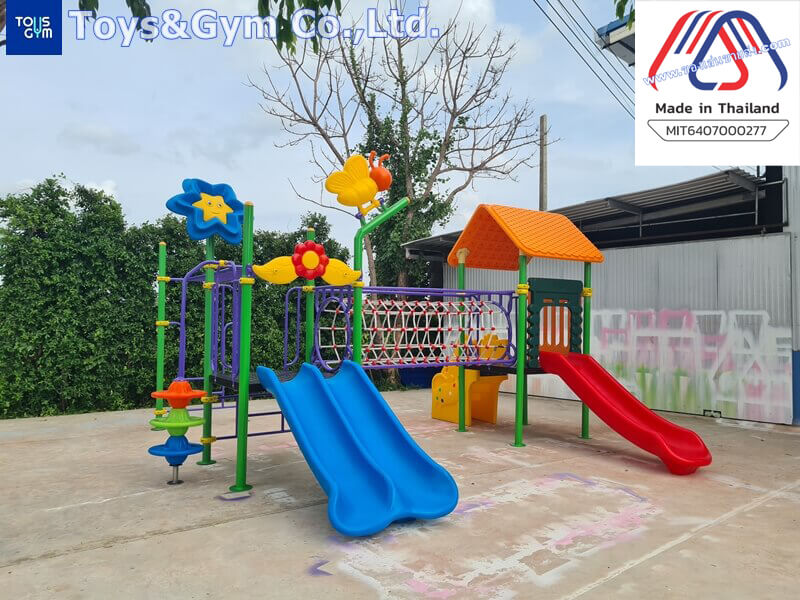 MiT-โรงงานผลิตเครื่องเล่นสนามกลางแจ้ง-อุปกรณ์สนามเด็กเล่นชุดบ้านสดใส
