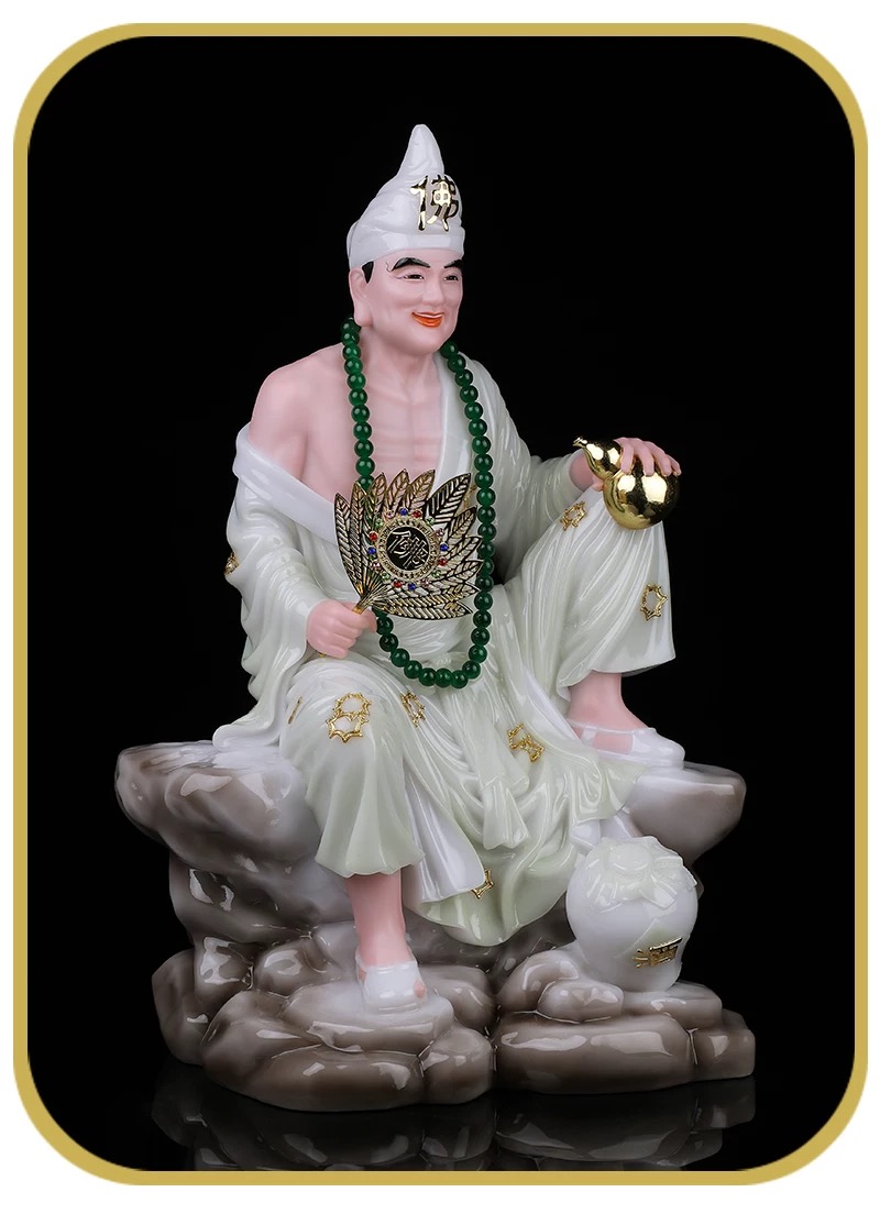 พระอรหันต์จี้กง เต้าจี้ฉานซือ งานหินอ่อนคุณภาพสูง ขนาด 12/16/19/26 นิ้ว